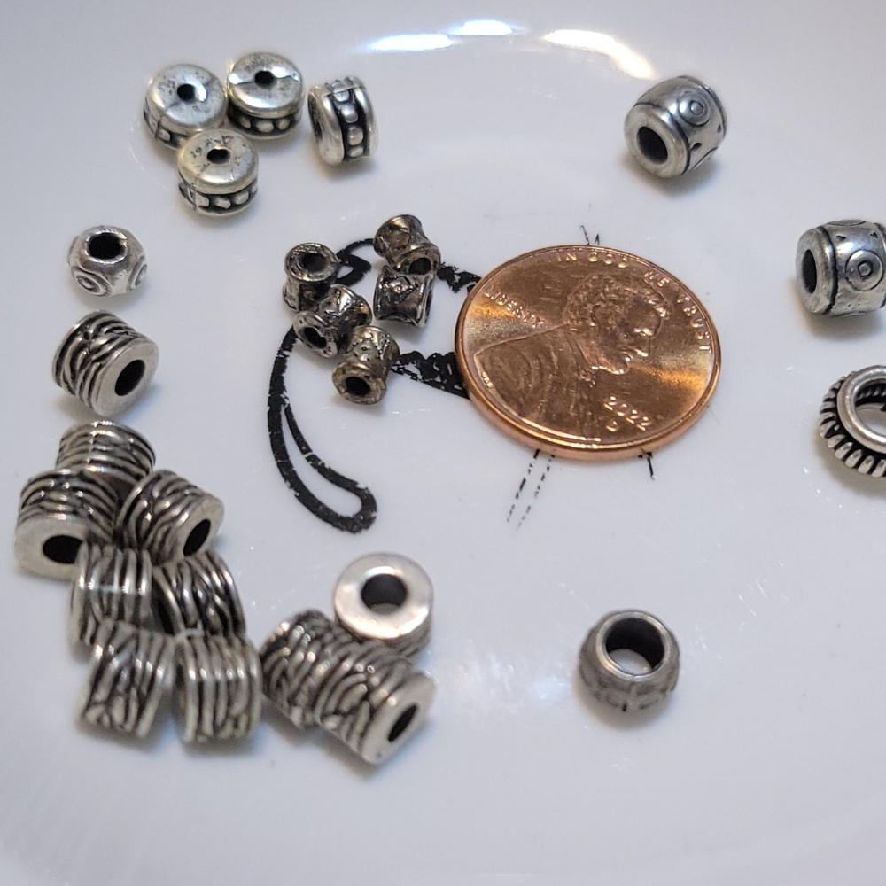 DESTASH:  Silver and Silver-Plated Beads and Spacers